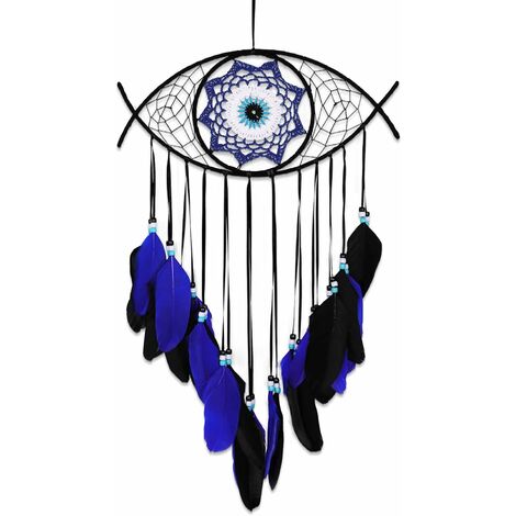 Demon Eye Dream Catcher, Piccolo Dream Catcher Fatto a Mano Dream Catcher  con Piume Acchiappasogni Luminoso