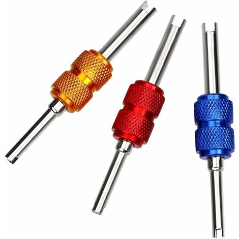 Démonte Obus de Valve, Deux Têtes Tournevis Outils de Reparation de Valve des Pneus (13,8 75 mm) pour Vélo Moto Voiture Camion 3 Pcs - DKSFJKL