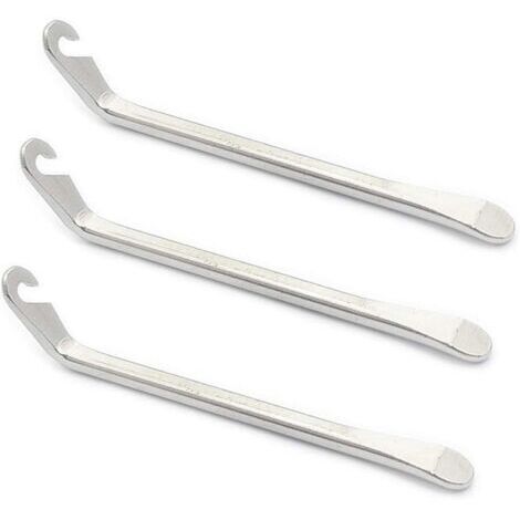 Démonte Pneu de Vélo,3 Pcs Kit Réparation Vélo Demonte-Pneu Vélo en Acier Levier Démonte Pneu Pelle pour Bicycliste Vélo de Route et VTT (Argent, 12.7120.7mm)