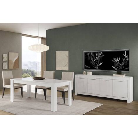 vente unique Buffet de cuisine avec 4 portes 1 tiroir et 1 niche - Naturel - MIZ