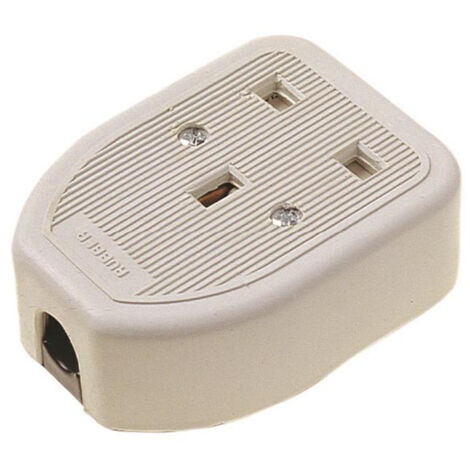 Dencon 13A Rubber Trailing Socket 1-Gang White