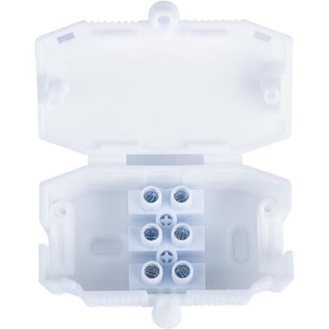Dencon 3 Pole Connector Box 10A - White Electrical Insulation