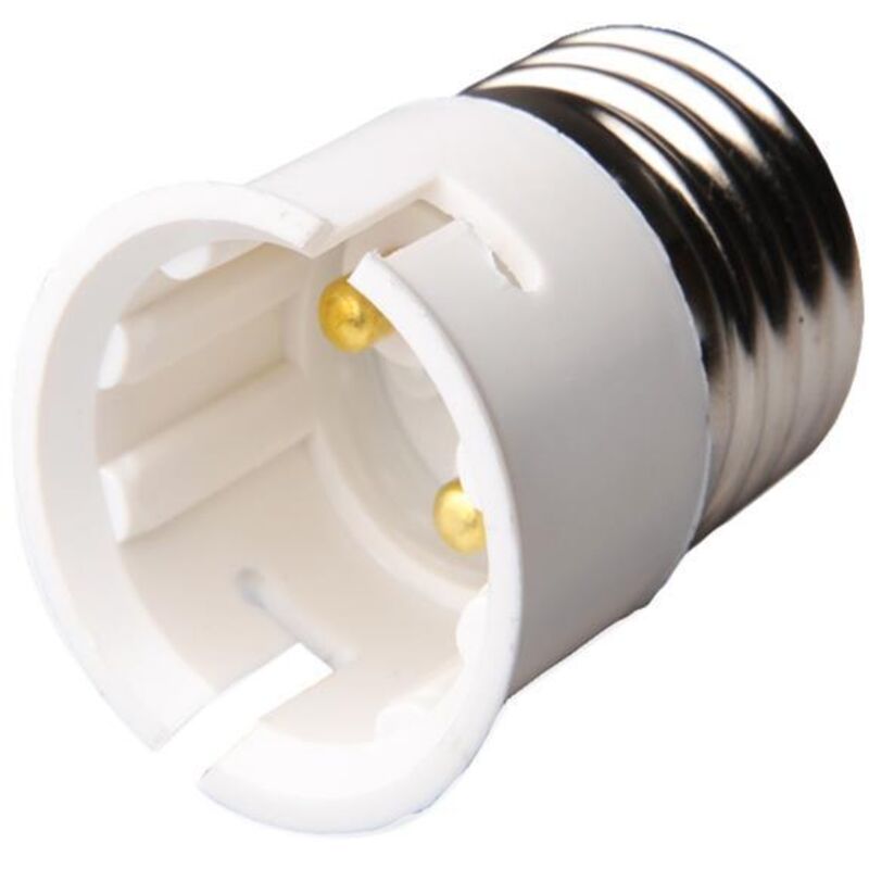 Dencon 1944NB E27 to B22 Adaptor White DCN1944NB