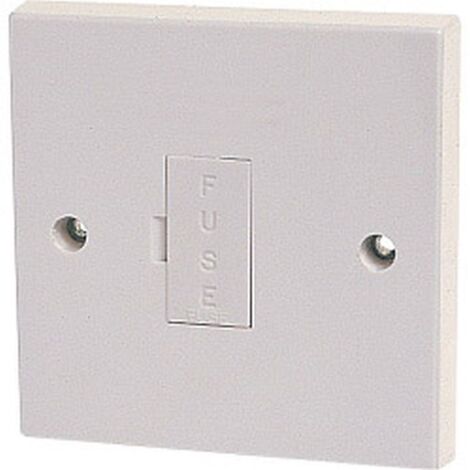 Dencon Fused Spur 13A White Plastic Unswitched Connector
