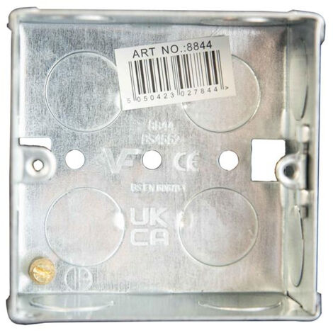 Dencon Metal Back Box 1-Gang 35mm for Electrical Installations