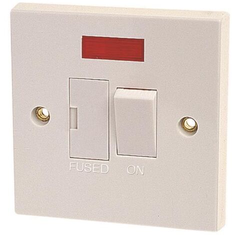 Dencon Switched Fused Spur 13A with Pilot Lamp - White