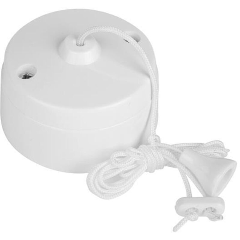 Dencon 1750NB White Ceiling Pull Switch 1-Way 6A DCN1750NB