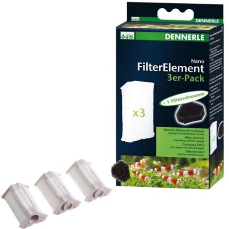AQUATLANTIS Dennerle 5865 Ricambio confezione 3 cartucce per Nano Filtro Angolare e Angolare XL