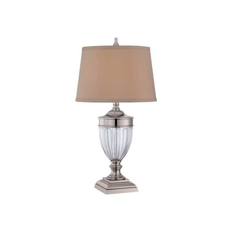 Elstead Lighting - Elstead Dennison - 1 Light Table Lamp Polished Nickel, E27