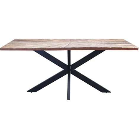 DENNY - tavolo con piano in legno massiccio