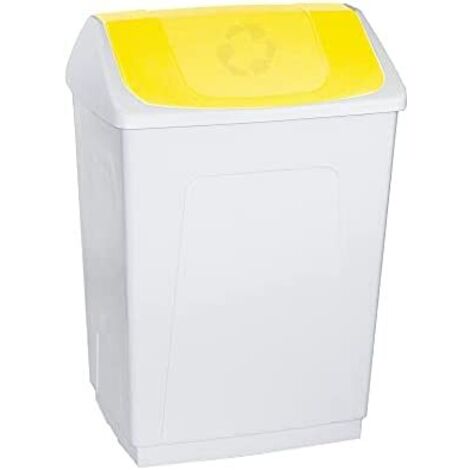 Denox 55L poubelle blanche et jaune 55 litres