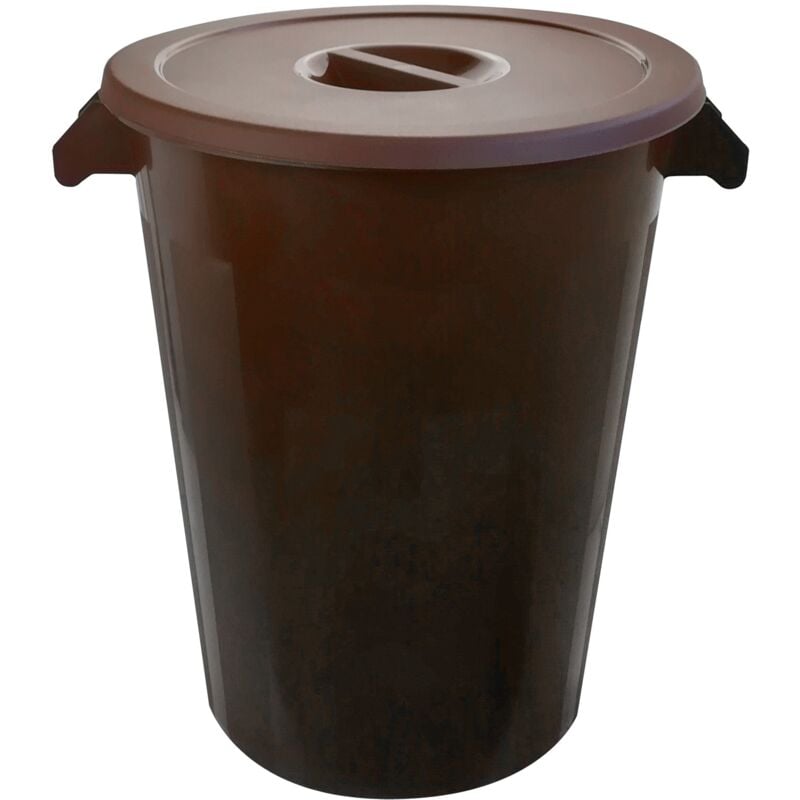Denox - Poubelle très résistante 100 l - Brown