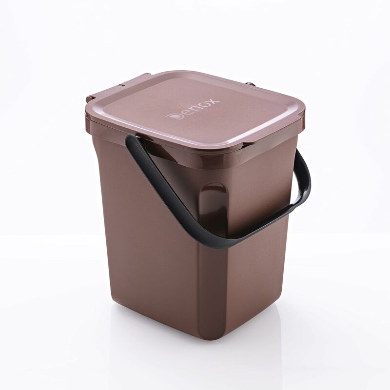Seau Poubelle compost Organique 10 litres, Marron, 235 x 265 x 285 mm