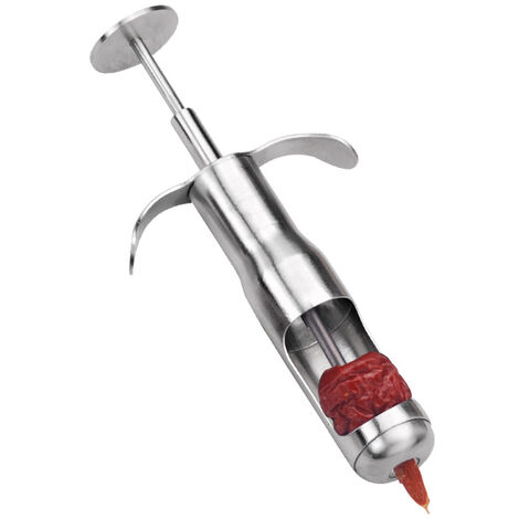 Dénoyauteur à cerises en acier inoxydable Support de Réception Silicone Souple noyaux durable Fruits pour Faire la Confiture Gelée Cuisine