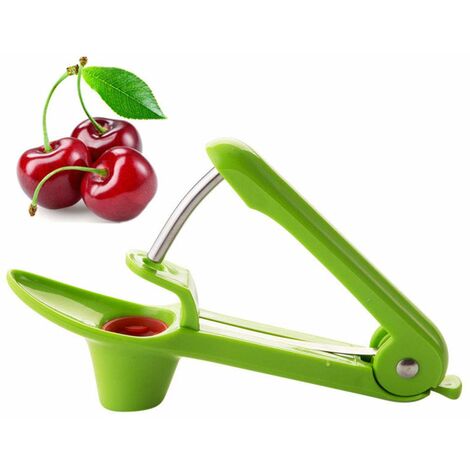 Dénoyauteur Cerise Outil Denuclear Cherry Cerise à la bienveillance Créatif Cuisine Cerise carottier Corer Pitter Extracteur de Cuisine Tool (Vert)