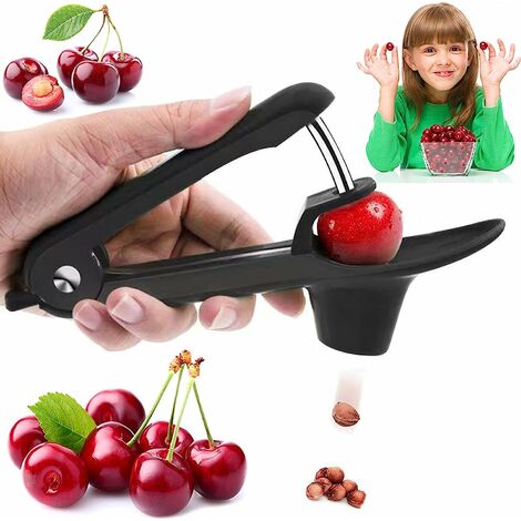 Dénoyauteur de cerises, outil de dénoyautage d'olives, dissolvant d'outils de dénoyautage de cerises, dissolvant de noyau de noyaux de fruits avec conception de verrouillage peu encombrante pour prépa