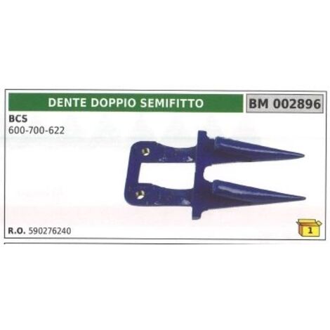 Dent double semi-fine pour tracteur agricole BCS 600 700 622