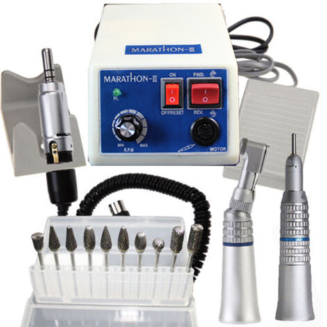 Dentallabor Poliermaschine Handstück Bohrmaschine Polierer+ Hartmetall-Rotationsfräser