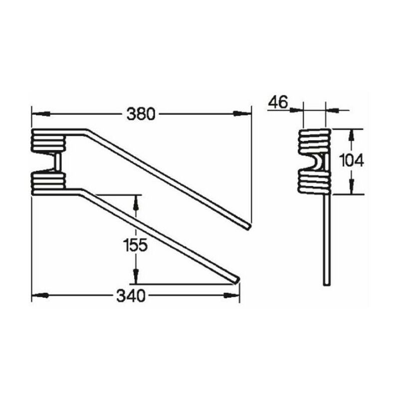 Image of Dente girello adattabile lince modello destro, ø filo 9mm 60558