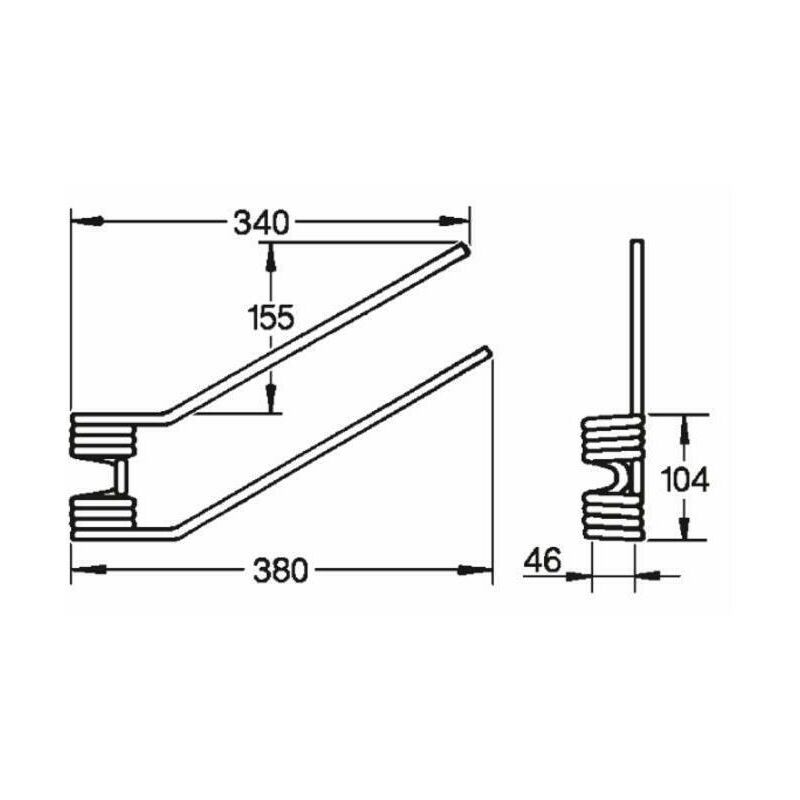 Image of Dente girello adattabile lince modello sinistro, ø filo 9mm 60559