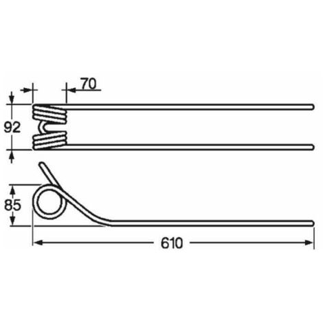 Dente Giroandanatore Kuhn 57562500, K8013670 Filo 9,5