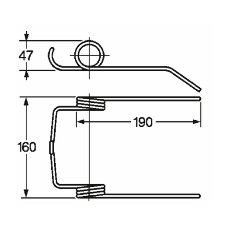 Dente mietitrebbia adattabile New Holland 435428 filo 5,5