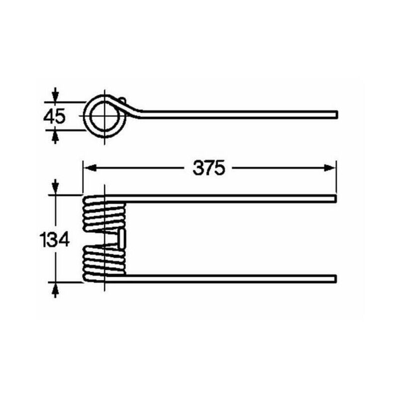 Image of Dente per giroandanatore adattabile a CLAAS 60515