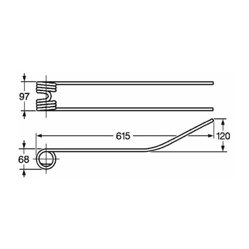 Dente per giroandanatore adattabile a lely e