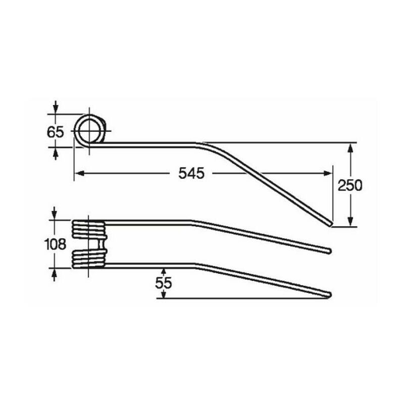 Image of Dente per giroandanatore adattabile a lince, modello nuovo 60672