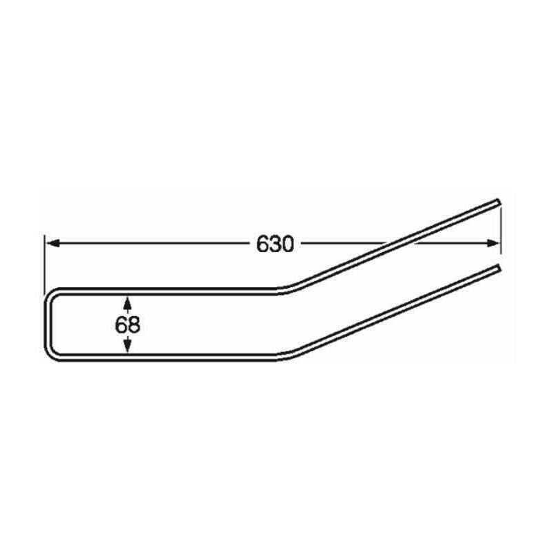 Image of Dente per rastrello adattabile corma lunghezza 630mm, ø filo 6mm 60866