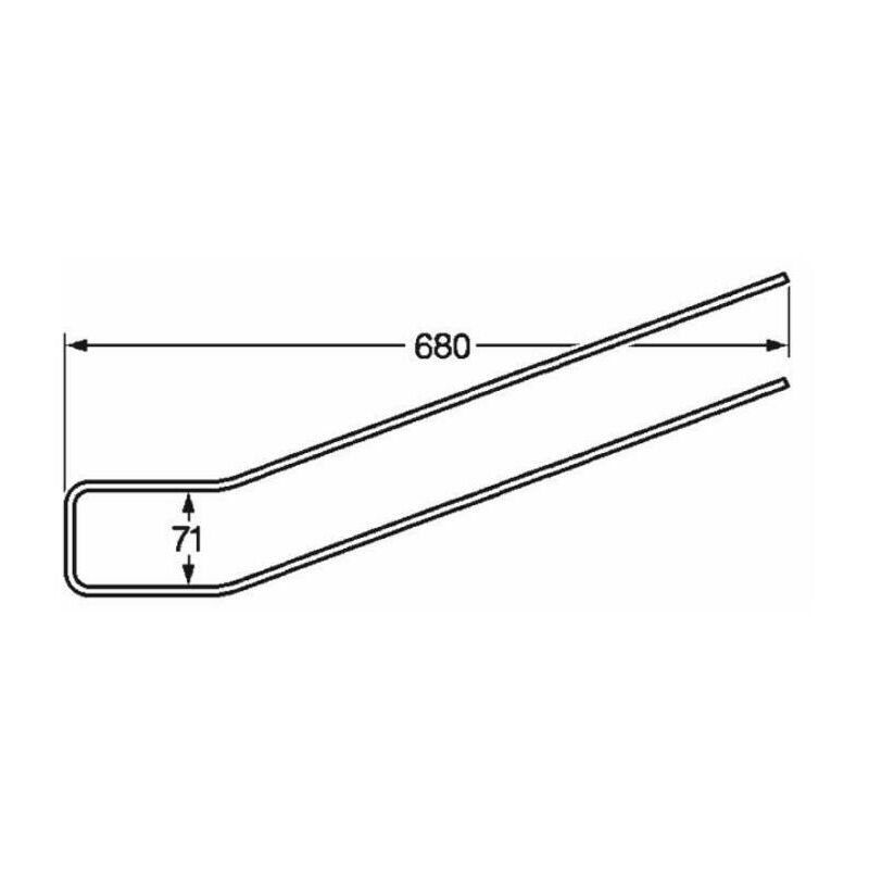 Image of Dente per rastrello adattabile ima la rocca lunghezza 680mm, ø filo 6mm 60872