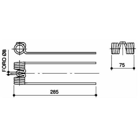 Dente Ranghinatore 5,5mm Foro 8mm Bcs, Bianchi