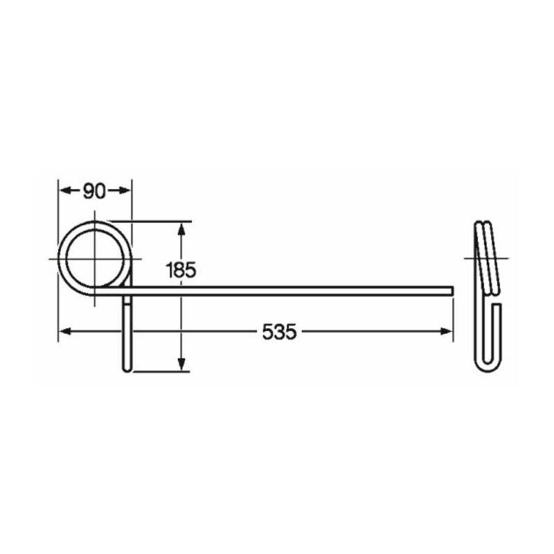 Dente strigliatore lunghezza 535 filo 10