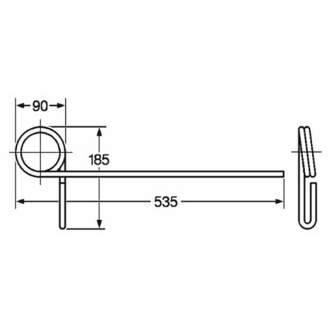 Dente strigliatore lunghezza 535 filo 10