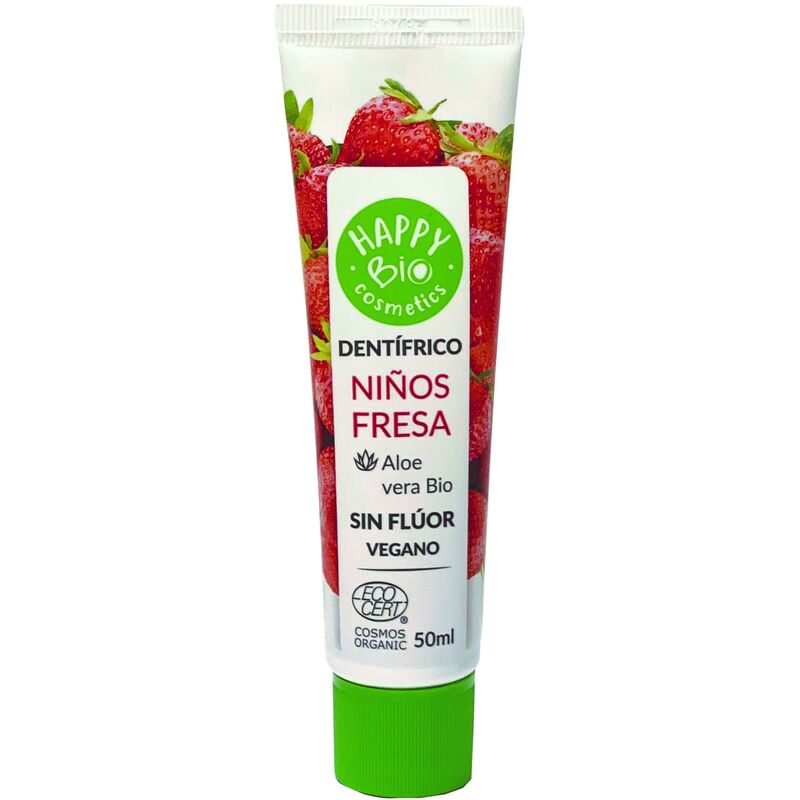 

Dentífrico Niños Fresa sin fluor 50 ml - Happybio