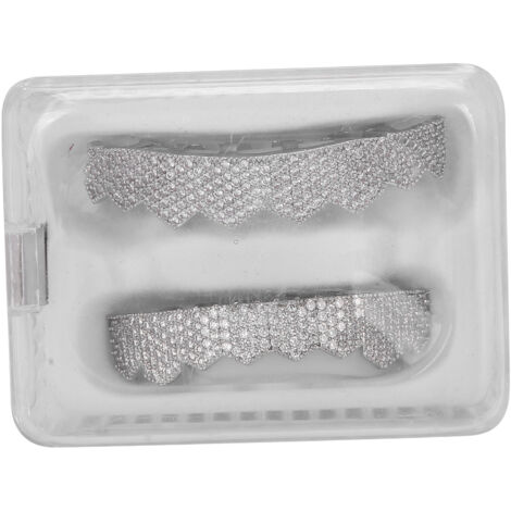 Dentier Hip Hop Homme - Grills Dentaires Iced Out Punk pour Femmes - Décoration Dentaire en Argent