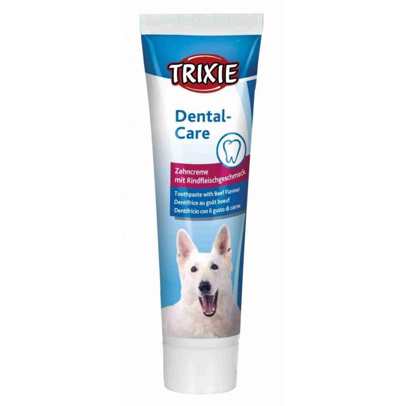Dentifrice au goût bœuf 100g pour chien Trixie