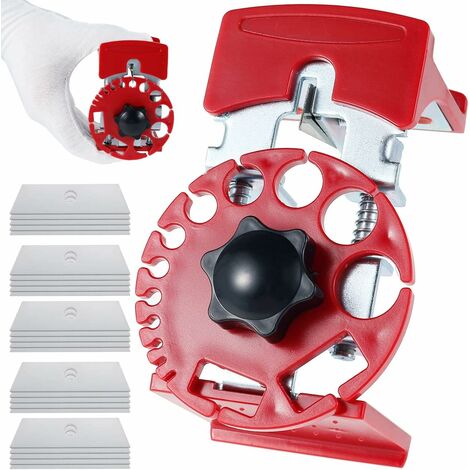 Denudeur Cable Electrique Manuelle Automatique avec 20pcs Lames Remplaçable, Machine à dénuder le Cuivre/ les Fils électriques, Profondeur de Coupe Réglable,Trou: 0,1-1,6cm JUNJUN