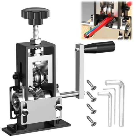 Denudeuse de Cable Electrique Dénuder Manuelle, Machine Manivelle à Dénuder Fils, 1-25 mm Dénudeur Câble Electrique Manuel, Avec Manivelle Dénudeuse Cuivre Pince à Dénuder pour Recyclage Des Fils