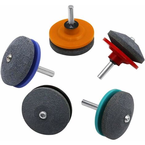 DENUOTOP Affûteurs pour haches et couteaux Aiguiseur de Tondeuse à Gazon Peu d'aiguiseur de Lame de Tondeuse à Gazon Réglé Perceuse électrique Manuelle, Aiguiseur D'outil de Jardin
