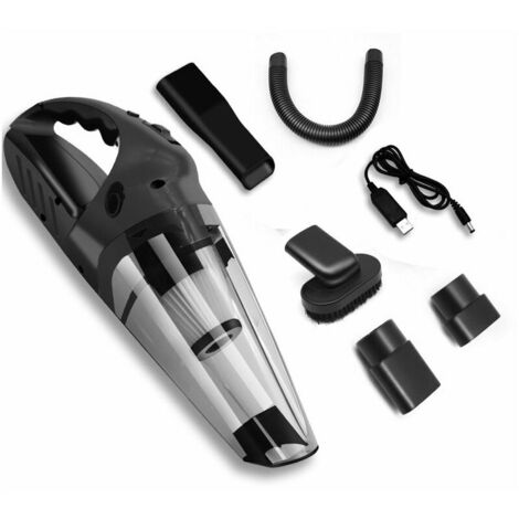 DENUOTOP Aspirateur main Aspirateur à main, aspirateur à main sans fil, sans sac 6000PA, aspirateur à main humide et sec avec rechargeable 120W / 2200mAh pour la maison, les voitures, le camping [clas