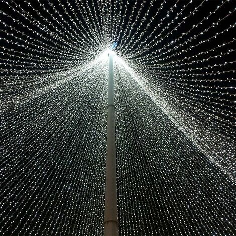 DENUOTOP Guirlande Lumineuse 50M 500 LED Lumières de Noël Intérieur et Extérieure 8 Modes Etanche Guirlande Guinguette Câble Transparent pour Décoration Maison Fête Noël Mariage, Blanc