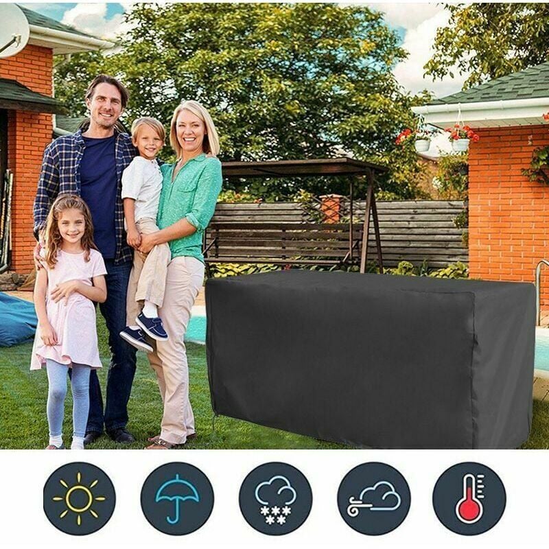 Soniatkia - LaBlanc - Outdoor Storage Box Cover, 210D Oxford Fabric Outdoor Garden Storage Box Cover, Waterproof Cover, Winter Resistant, uv