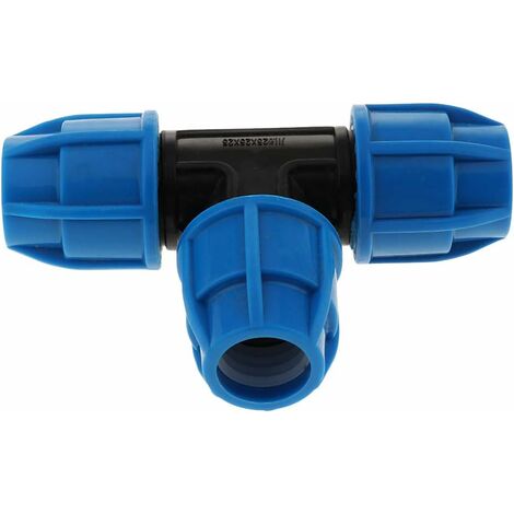 DENUOTOP Pièces et raccords Connecteur de Tuyau en T pour Tuyau d'Arrosage Raccord d'Accouplement en Plastique Coupleur de Tuyaux d'Arrosage Connecteur de Tuyaux - 25mm