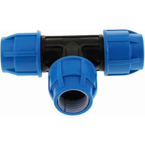 DENUOTOP Pièces et raccords Connecteur de Tuyau en T pour Tuyau d'Arrosage Raccord d'Accouplement en Plastique Coupleur de Tuyaux d'Arrosage Connecteur de Tuyaux - 32mm