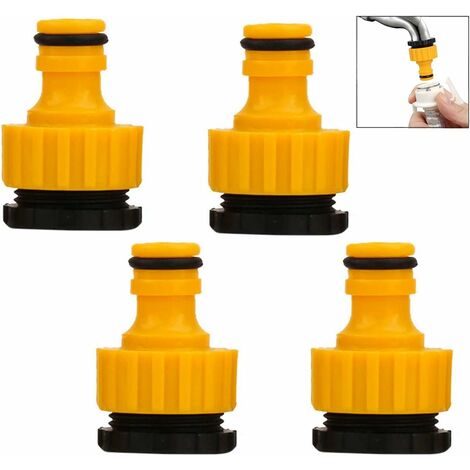 DENUOTOP Pièces et raccords Nez de Robinet, Lot de 4 Raccord de Robinet Connecteurs Rapides pour Tuyau d'arrosage en Plastique