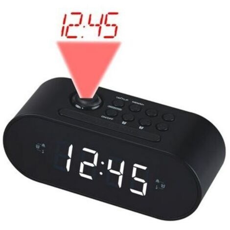 Denver CRP-717black Reloj Digital Negro - Radio (Reloj, Digital, FM,PLL, LED, 2,29 cm (0.9"), Negro)