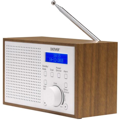 Denver DAB-46WHITE Radio Internet analogica e digitale Marrone, White