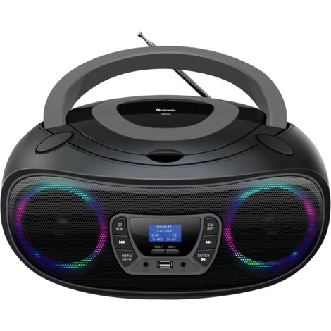 Denver DAB+ Boombox con radio DAB+/FM, función Bluetooth, azul