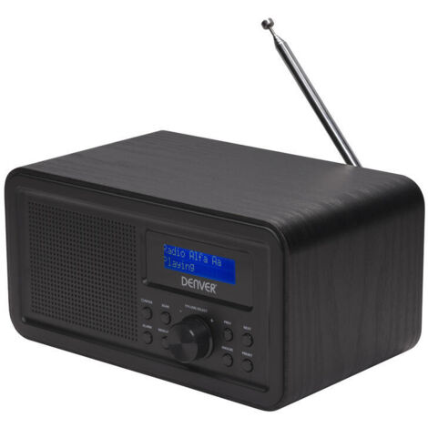 Denver Radio DAB-30 Dab+ con sintonizador FM y función Despertador, Color Negro